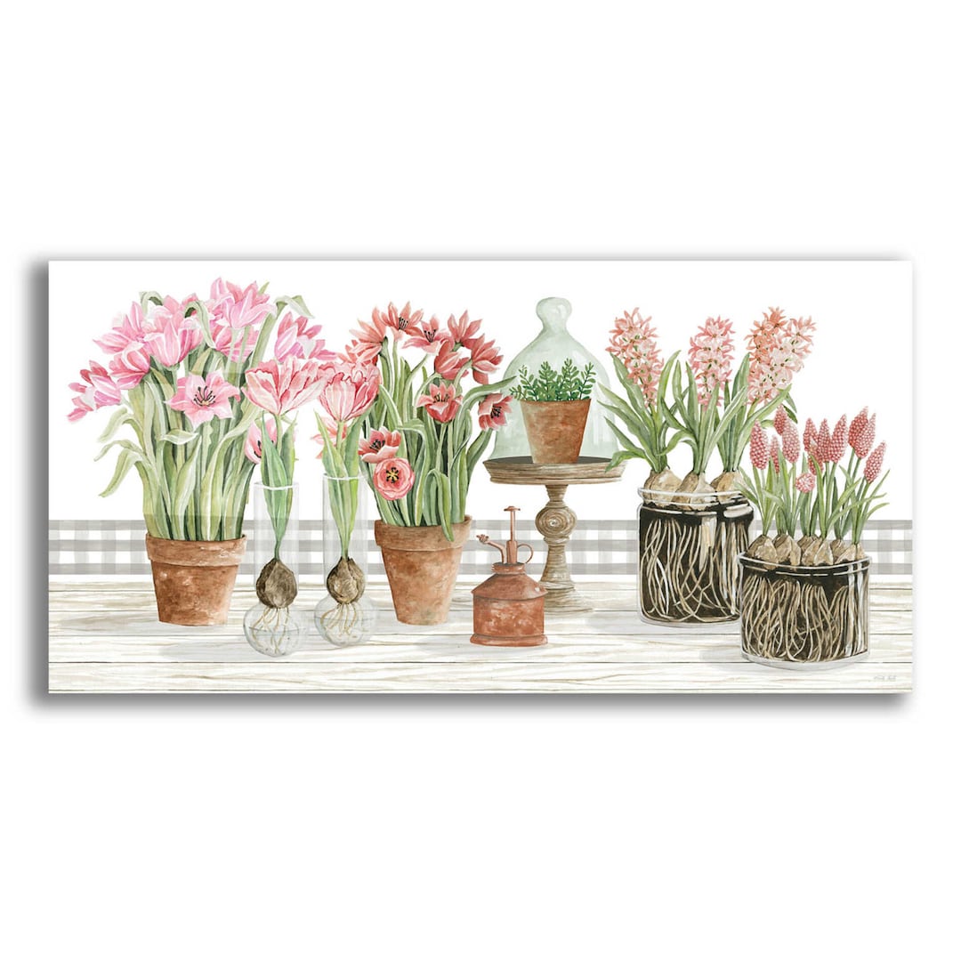 Acrylic Glass Wall Art 'pink Spring Florals' by Cindy Jacobs - Etsy