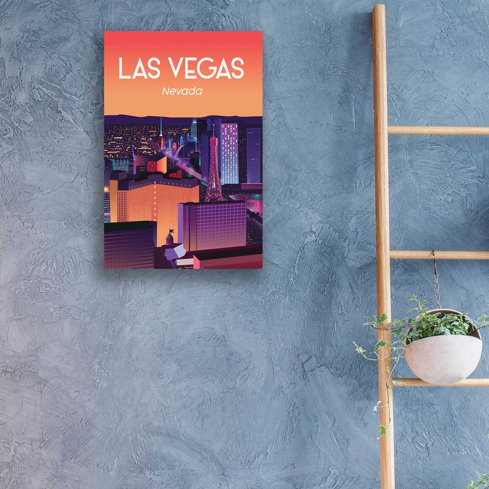 Acrylic Glass Wall Art 'las Vegas' by Arctic Frame Etsy