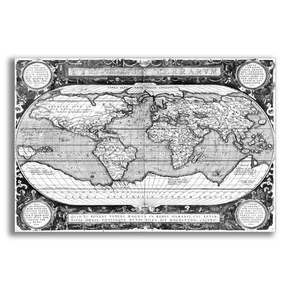 Acrylic Glass Wall Art 'antique World Map' by Vision Studio 