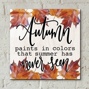 Acrylic Glass Wall Art 'autumn Paints in Colors' by Fearfully Made