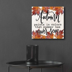 Acrylic Glass Wall Art 'autumn Paints in Colors' by Fearfully Made