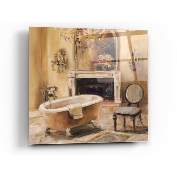 Acrylic Glass Wall Art 'French Bath I' by Marilyn | Etsy