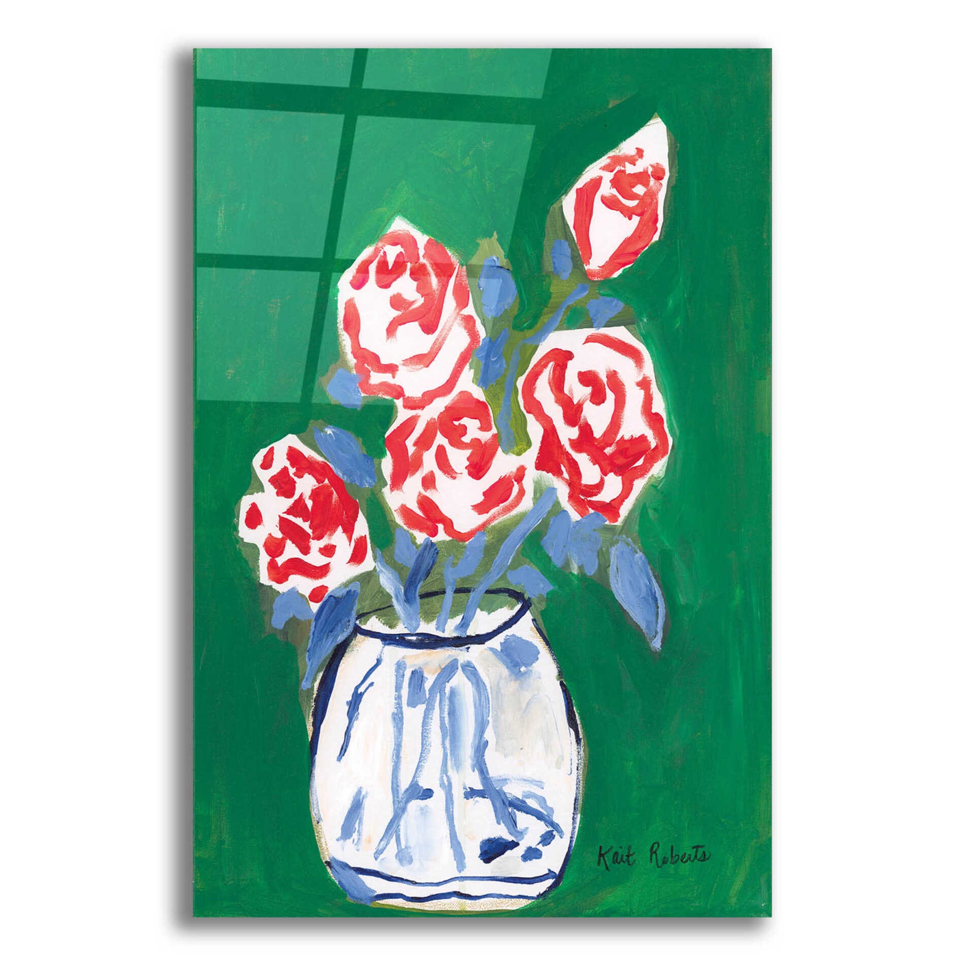 Acrylic Glass Wall Art 'flowers for 