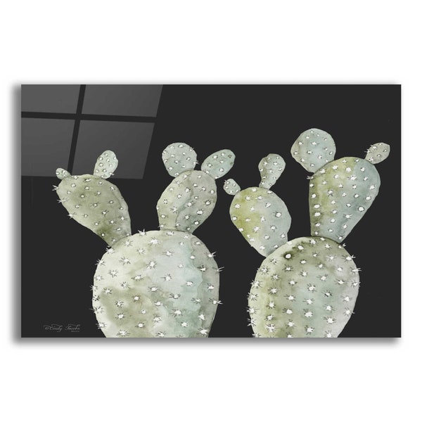 Acrylic Glass Wall Art 'Happy Cactus II' by Cindy Jacobs