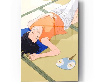 Acrylic Glass Wall Art 'Sleeping Woman' by Sai Tamiya