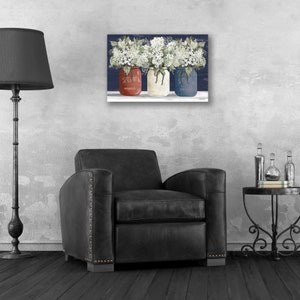 Acrylic Glass Wall Art 'red, White & Blue Jar Trio' by Cindy Jacobs - Etsy