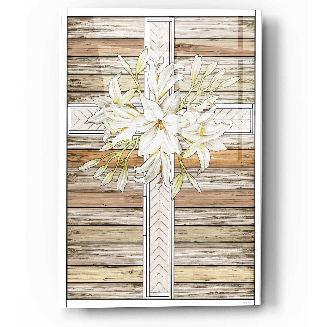 Acrylic Glass Wall Art 'floral Cross' by Cindy Jacobs - Etsy