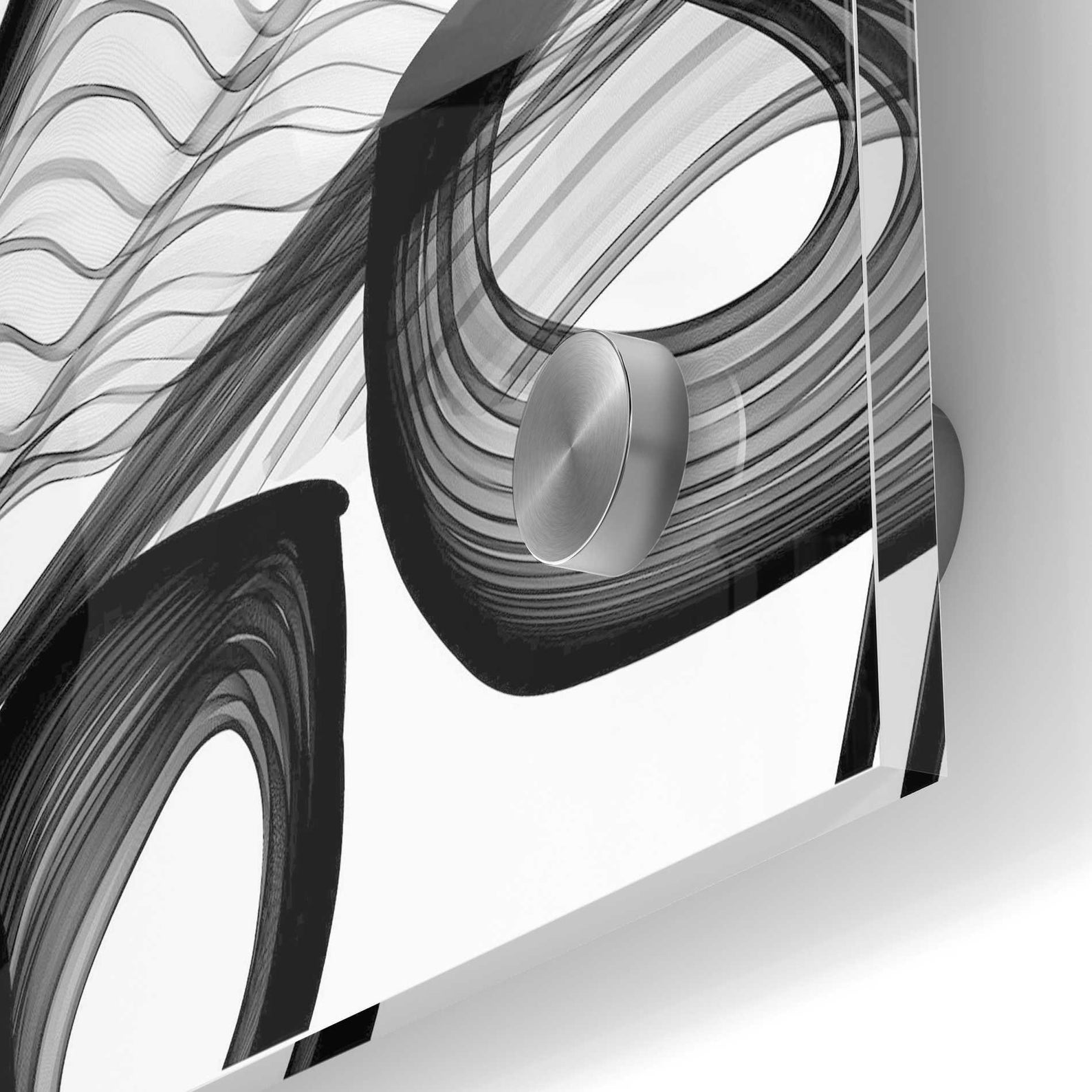 Acrylic Glass Wall Art 'Abstract Black and White | Etsy