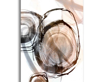 Acrylic Glass Wall Art 'Story Of Escape Brown' by Andrea Haase