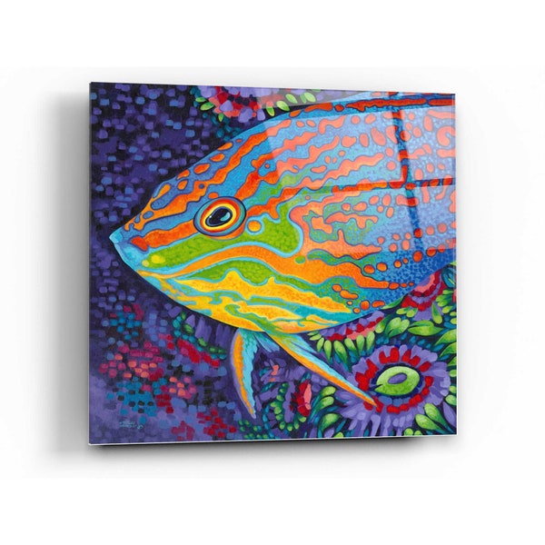 Rainbow Art Glass Fish Etsy