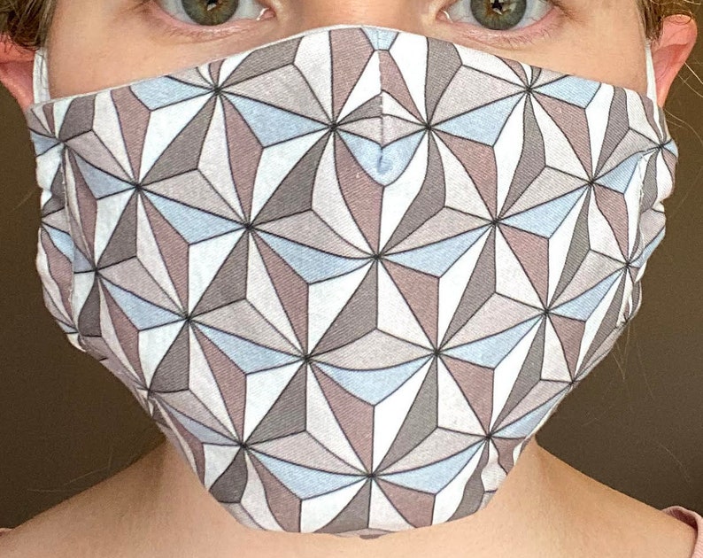 EPCOT's Spaceship Earth fitted face mask image 1