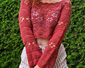 Patrón de crochet Dusklight Manga Larga, suéter, pulóver, incluye opción de camiseta, pdf, Inglés (EE. UU.), Holandés