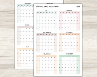 2019 calendar printable etsy