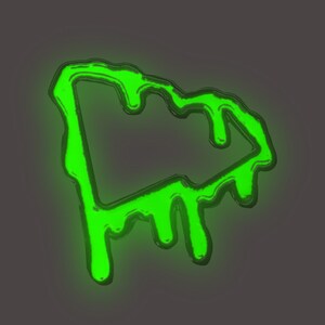 Slime Spooky Glow In The Dark Frame Pin