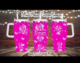 Polka Dot Bow-Inspired Custom Laser Engraved Tumbler