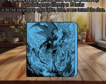 Mega Charizard x Pokemon TCG Ringless Custom Engraved Binder | Choose Standard or Top Loader