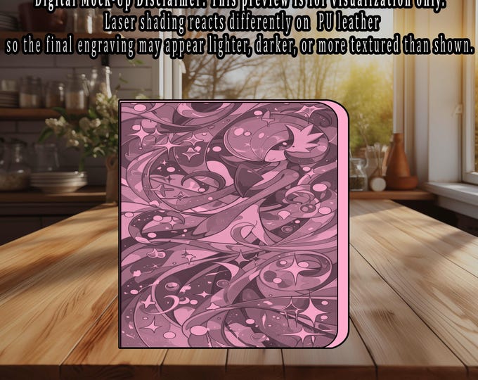 Gardevoir Stained Pokemon TCG Ringless Custom Engraved Binder | Choose Standard or Top Loader