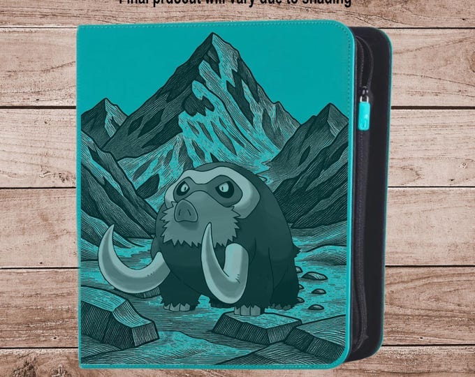 Mamoswine Pokemon TCG Ringless Custom Engraved Binder | Choose Standard or Top Loader