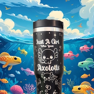 Axolotl Laser Engraved Tumbler 30 oz