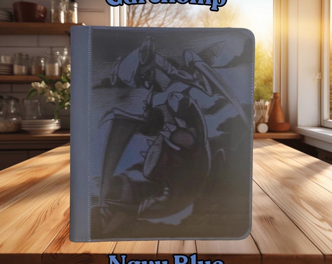 Garchomp Pokemon TCG Ringless Custom Engraved Binder | Choose Standard or Top Loader