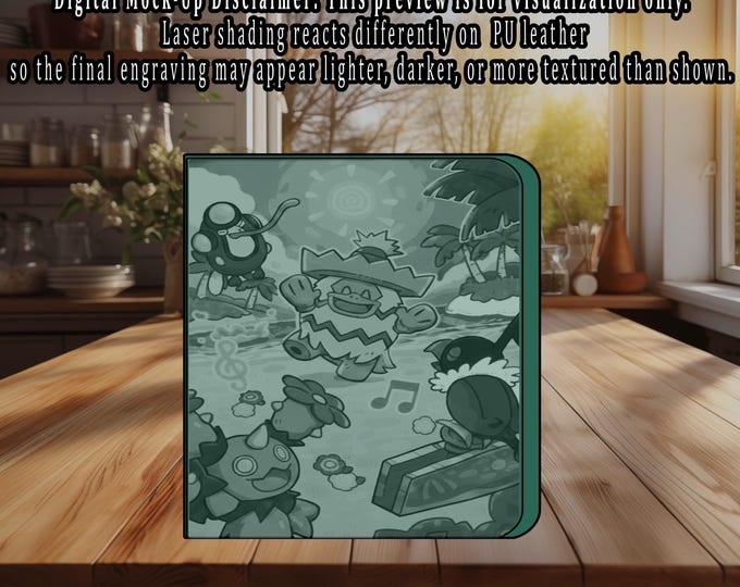 Ludicolo Pokemon TCG Ringless Custom Engraved Binder | Choose Standard or Top Loader