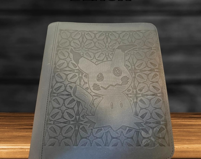 Mimikyu Pokémon TCG Binder – Custom Engraved | Holds Standard Cards and Toploaders