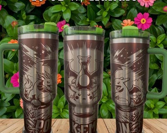 Pokemon Laser Engraved Tumbler