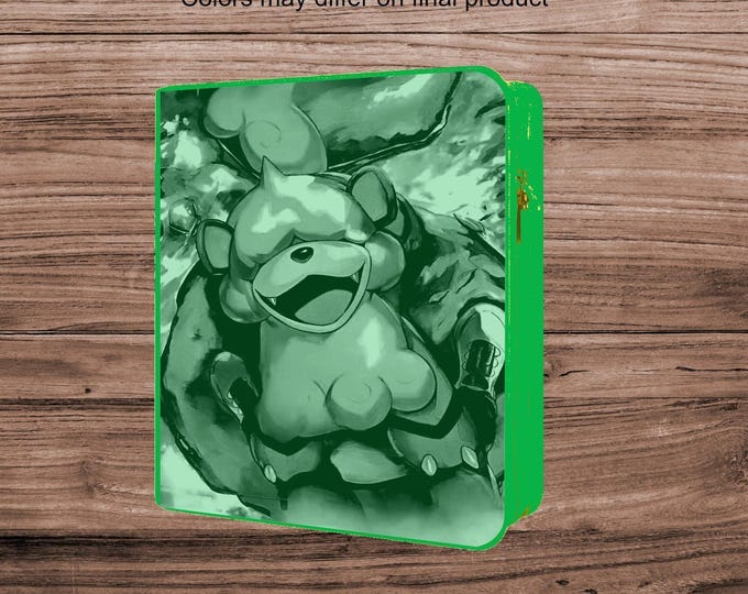 Growlithe and Perrin  Pokemon TCG Ringless Custom Engraved Binder | Choose Standard or Top Loader