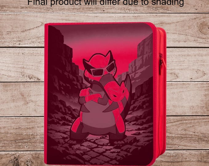 Krookodile Pokemon TCG Ringless Custom Engraved Binder | Choose Standard or Top Loader
