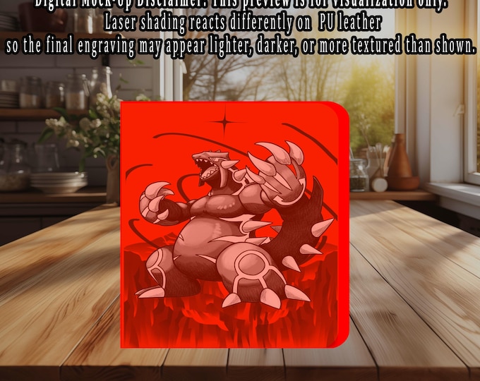 Groudon TCG Binder – Custom Engraved | Holds Standard Cards orToploaders