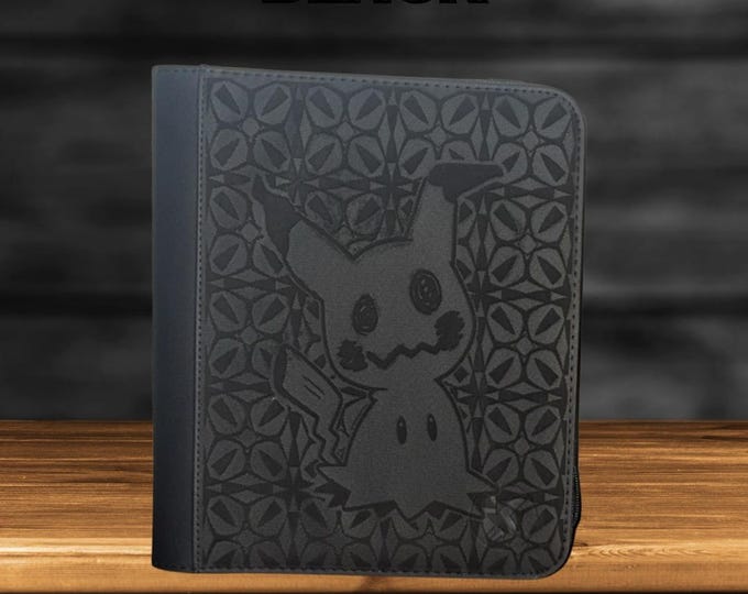 Mimikyu Pokemon TCG Ringless Custom Engraved Binder | Choose Standard or Top Loader