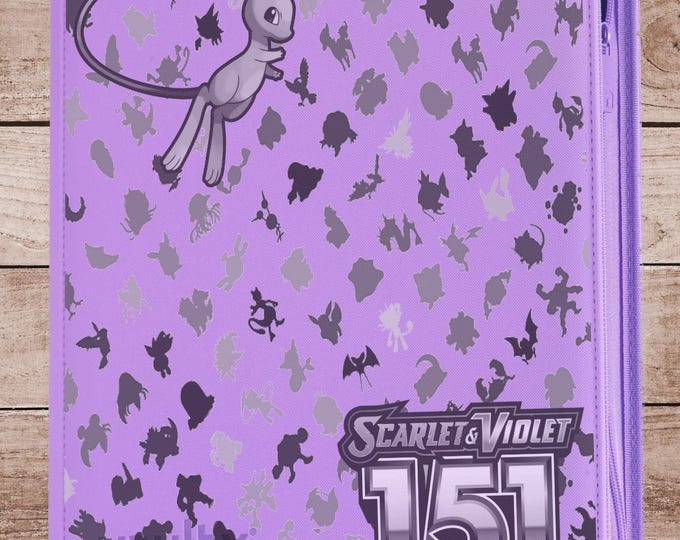151 Front and Back Pokémon TCG Ringless Custom Engraved Binder | Choose Standard or Top Loader