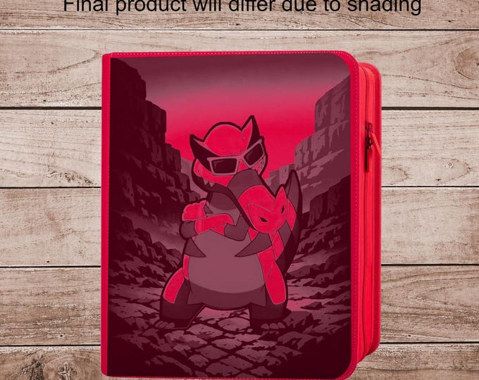 Krookodile TCG Binder – Custom Engraved | Holds Standard Cards orToploaders