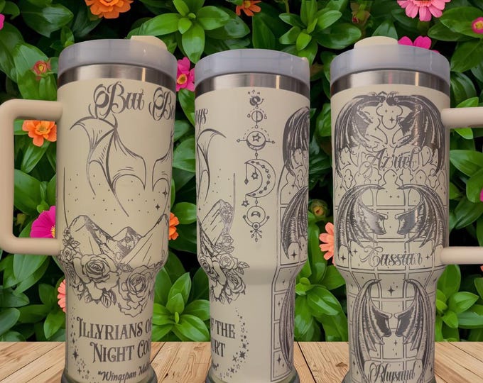 Bat Boys-ACOTAR engraved tumbler