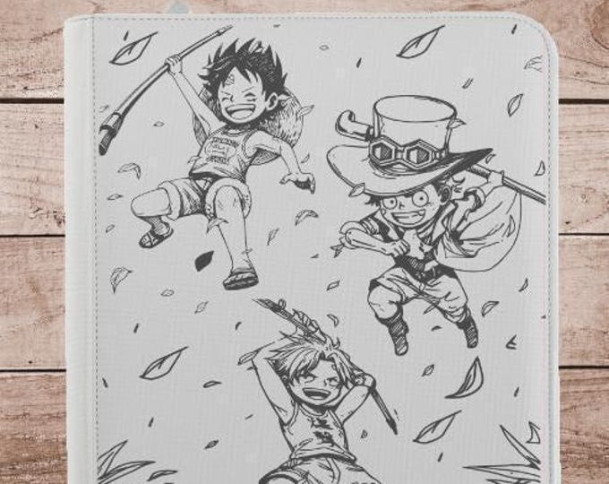 One Piece | TCG Ringless Custom Engraved Binder | Choose Standard or Top Loader