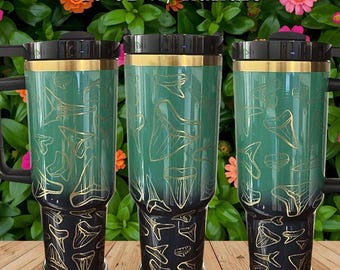 Shark Teeth Stainless Steel Tumbler – Custom Laser Engraved Drinkware