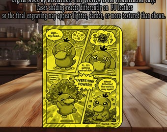 Psyduck Cartoon Pokemon TCG Ringless Custom Engraved Binder | Choose Standard or Top Loader