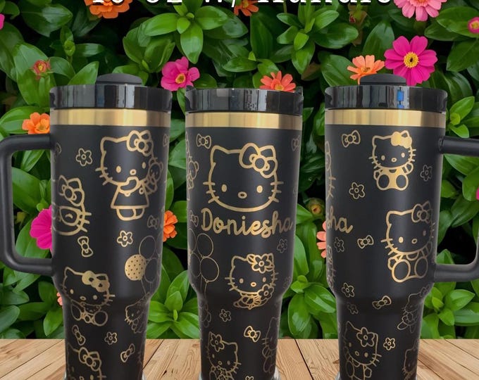 Hello Kitty Laser engraved tumbler