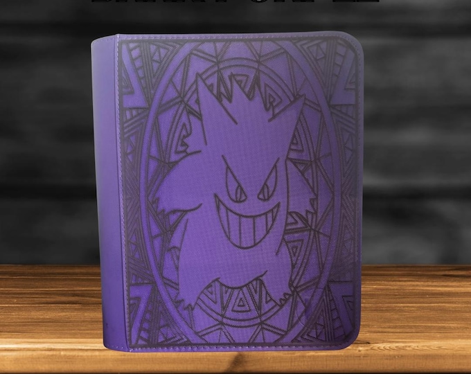Gengar  Pokemon TCG Binder – Custom Engraved | Holds Standard Cards and Toploaders