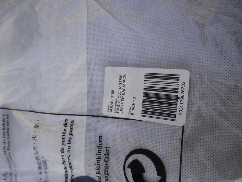 orla kiely black leather bolsa