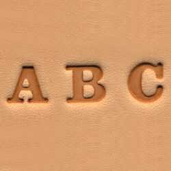 1/4 (6.5mm) Block Outline Font Alphabet Leather Stamp Set 4909-00 –