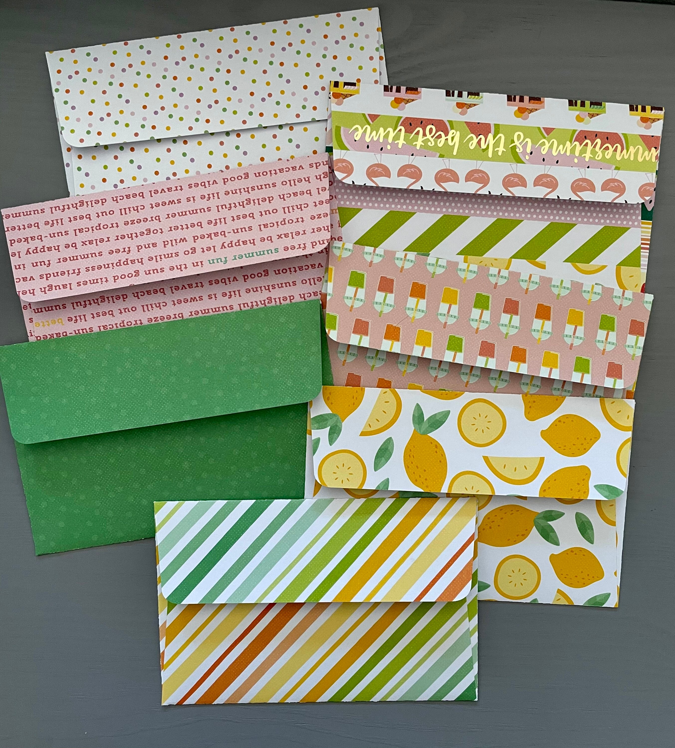 Summertime Fun Theme Envelope Sets Etsy