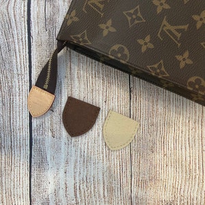 Toiletry Pouch 26 | 19 | 15 Leather Tab Protector | Zipper Tail (Zipper End) Protector | Cover (Bag NOT Included) - Ships Fast from US