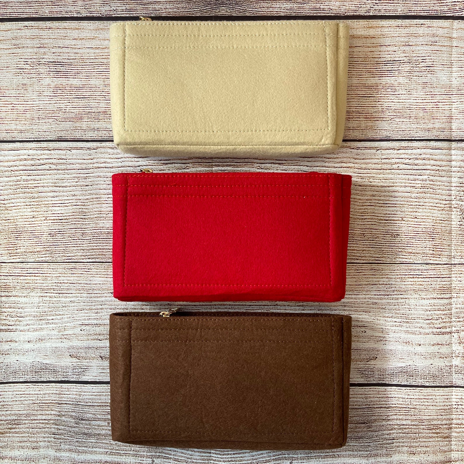 Pochette Accessories Mini Pochette Accessoires Brown Felt | Etsy