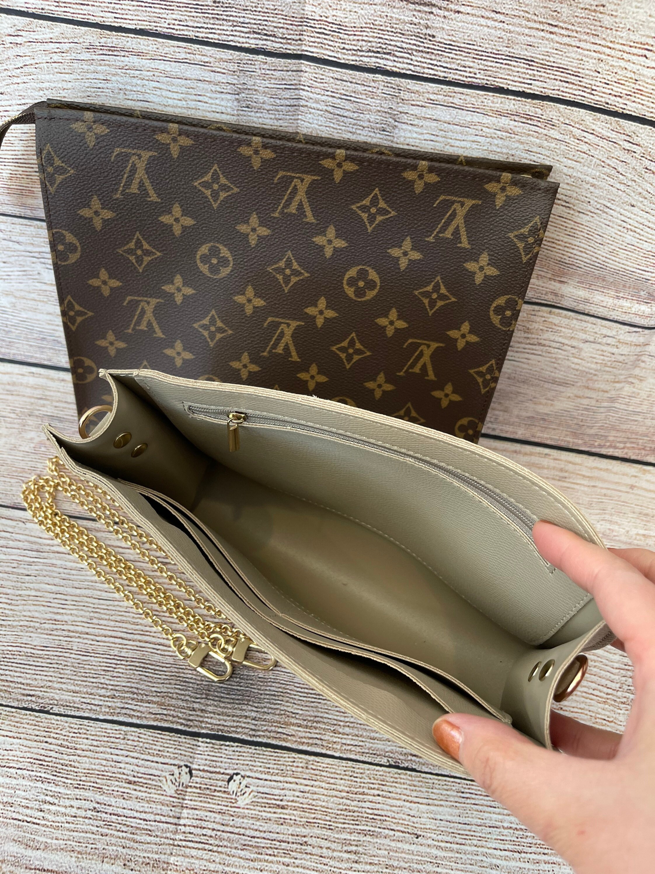 PU leather LV Toiletry Pouch 26 insert / organizer / protector Etsy