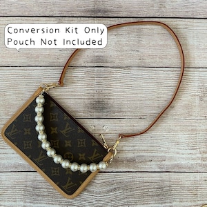 SHOP For the LOOK #8 - Conversion kit for CarryAll PM Pochette(Removable zipped pouch): D-ring+Pearl Add-on+LeatherStrap(Ships Fast From Us)