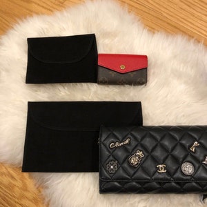 Samt-Staubbeutel zur Aufbewahrung / Organisation von SLG-Kleinlederwaren / Luxusbrieftaschen (ein Set aus 2 Größen - klein und groß) Bild 4