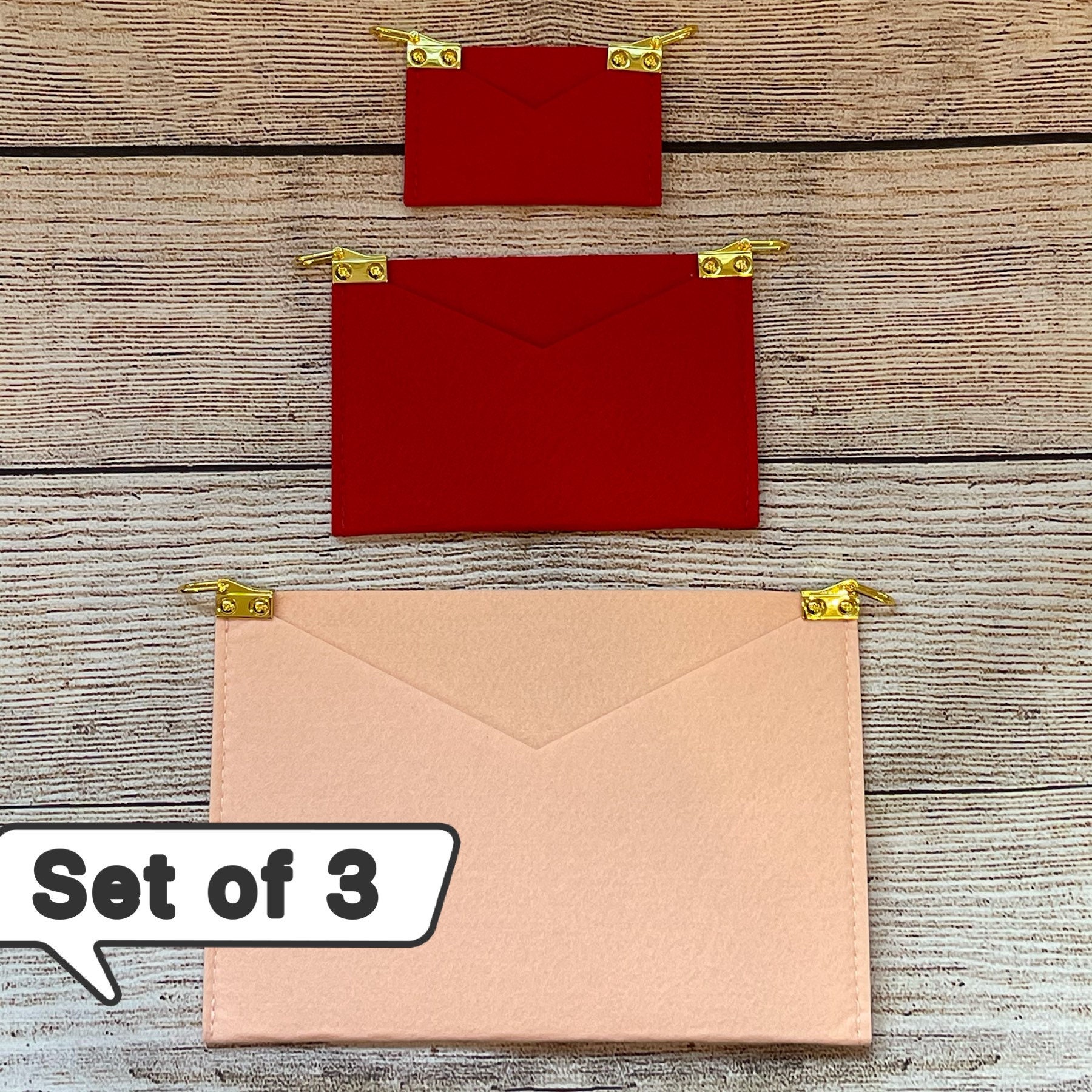  NEW Velvet Kirigami Conversion Kit with Chain, Kirigami Pochette  Insert with O Rings Full Set of 3, Kirigami Organizer with Gold Chain (All  3 Inserts + 120cm Gold Chain) : Handmade Products