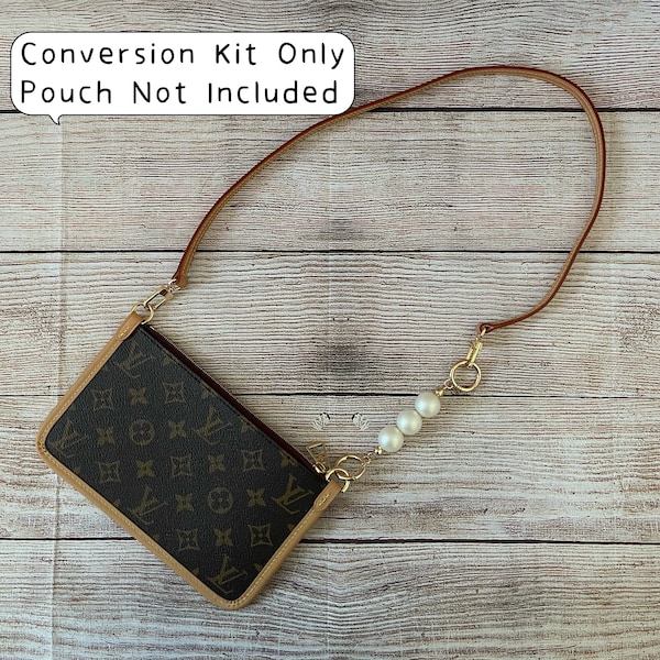 SHOP For the LOOK #9 - Conversion kit for CarryAll PM Pochette (Removable zipped pouch): D-ring +Pearl Ext +LeatherStrap(Ships Fast From Us)
