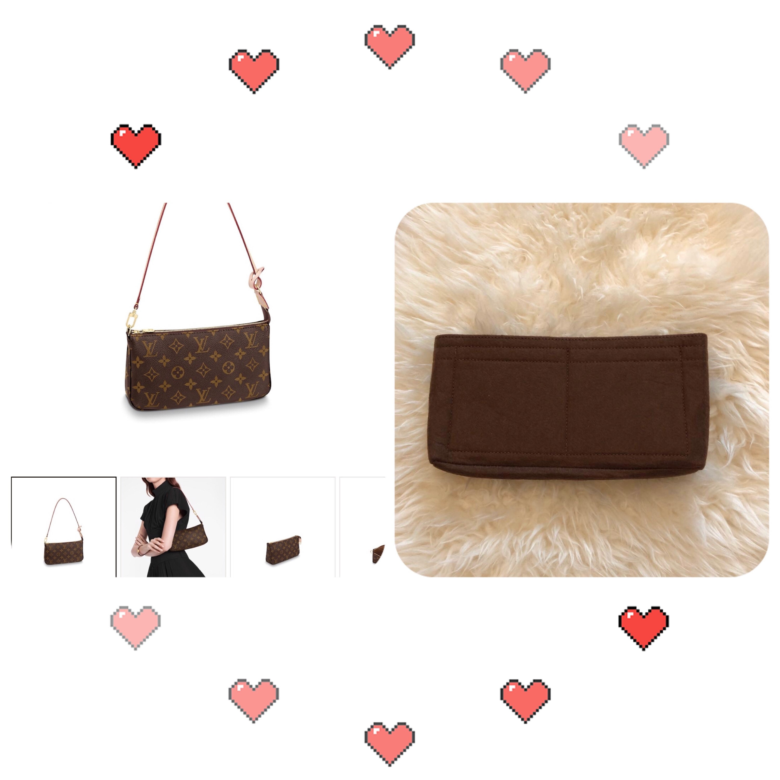 Bag Organizer for LV Mini Pochette Accessoires (Old Model) - Premium Felt  (Handmade/20 Colors)